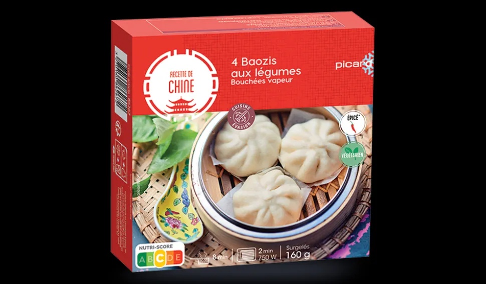 4 baozis aux légumes