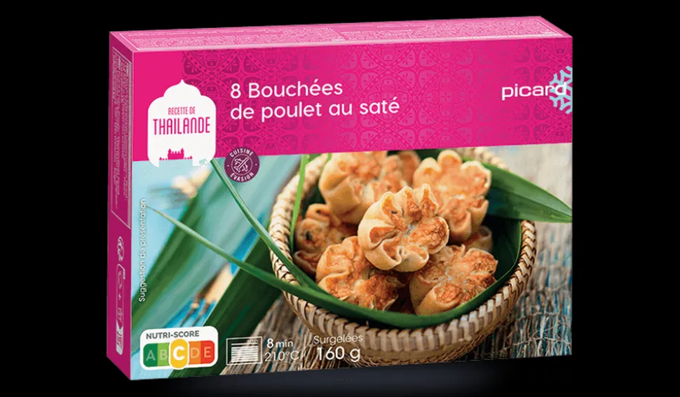 8 bouchées de poulet au saté 2 parts