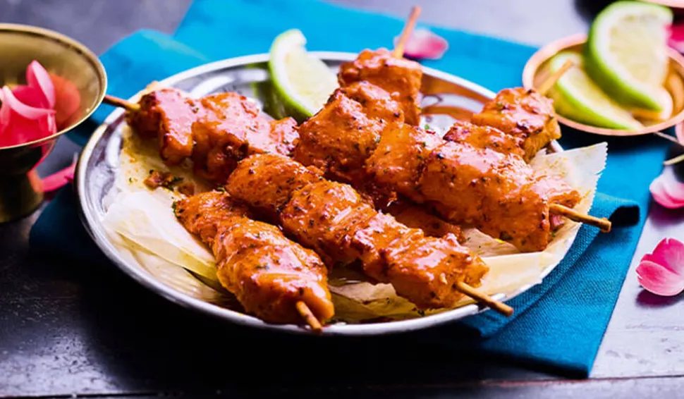 6 brochettes de poulet tandoori
