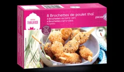 8 brochettes de poulet thaï