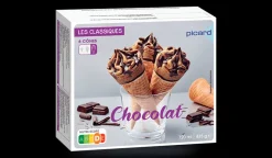 6 cônes chocolat