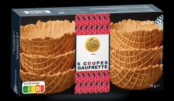 6 coupes gaufrette