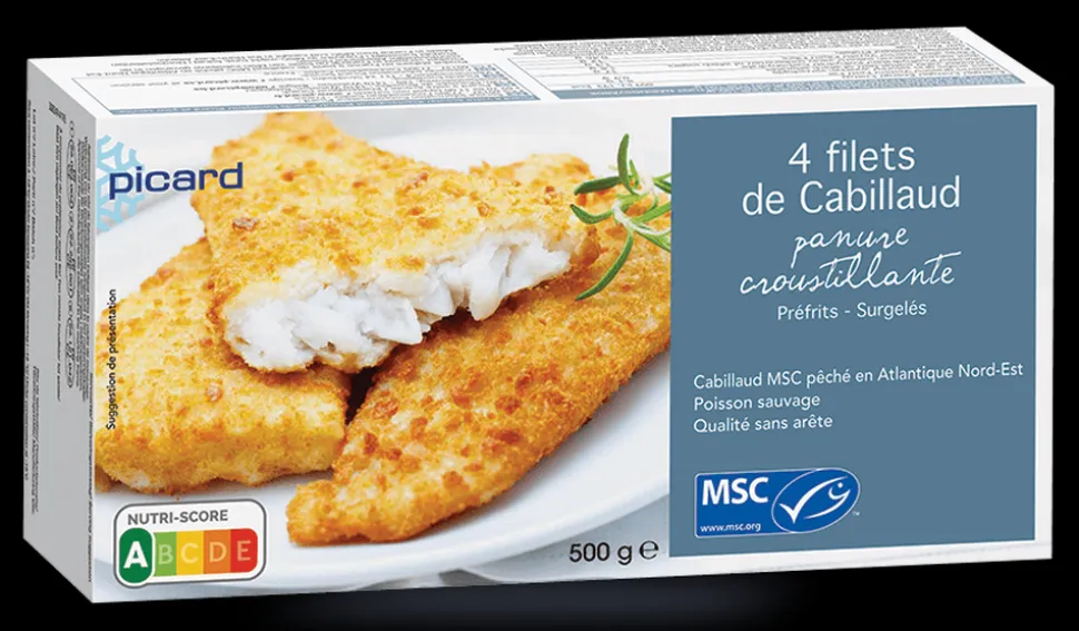 4 filets de cabillaud MSC, panure croustillante