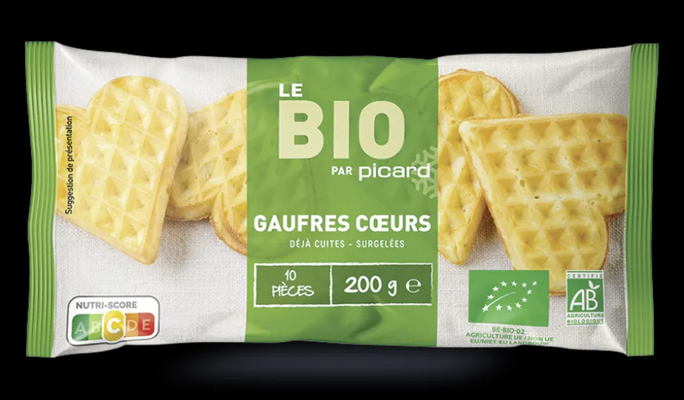 10 gaufres coeurs bio