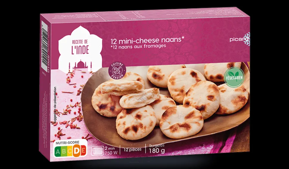 12 mini cheese naans