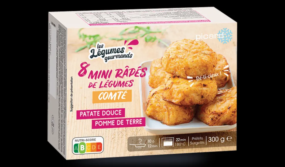 8 mini râpés de légumes, comté