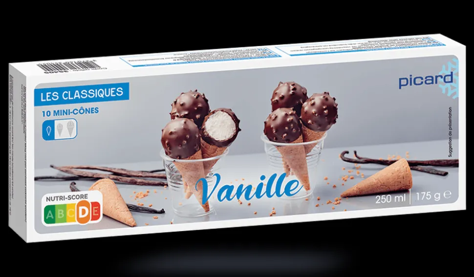 10 mini-cônes vanille