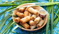 16 mini-nems : poulet-menthe, légumes-coriandre
