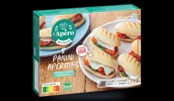 8 paninis apéritifs, pesto, tomate, mozzarella