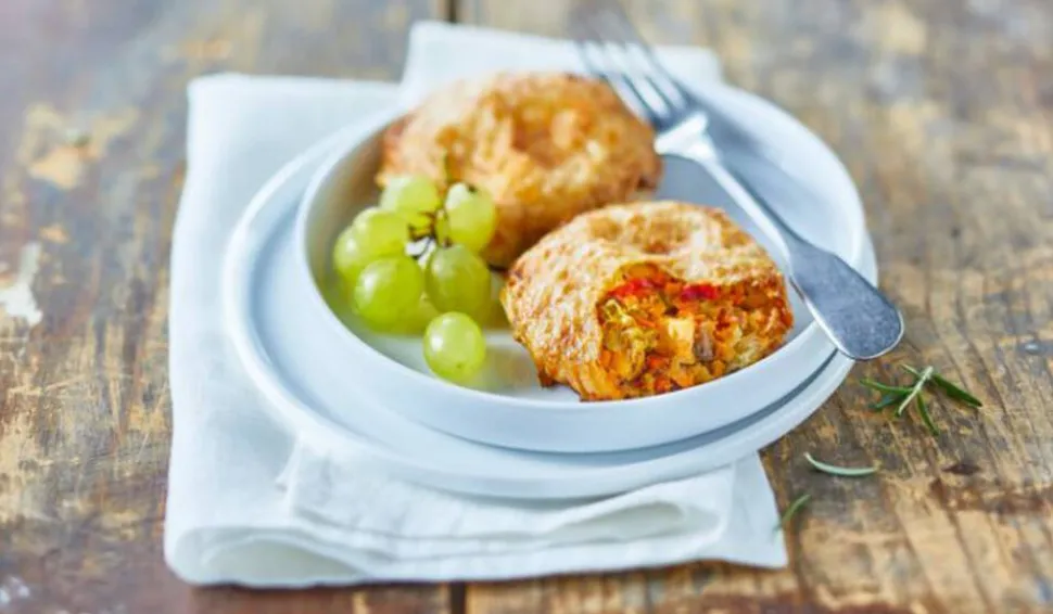 2 pastillas au poulet et aux légumes