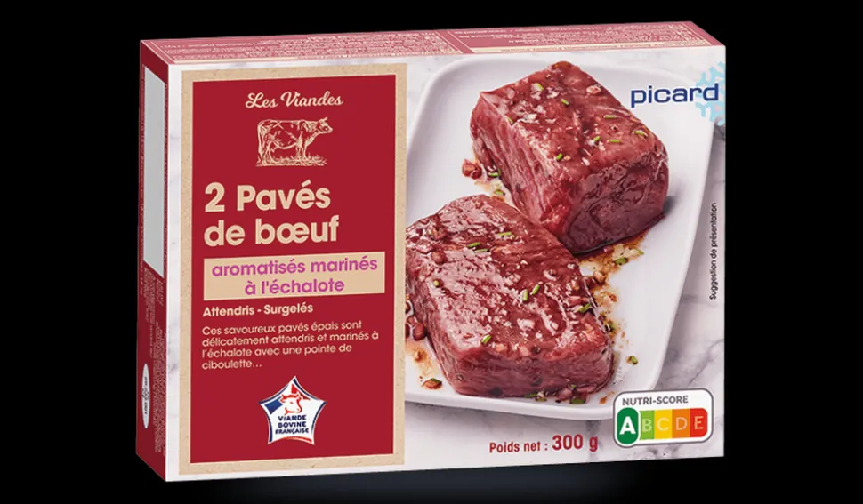 2 pavés de boeuf marinés à l'échalote