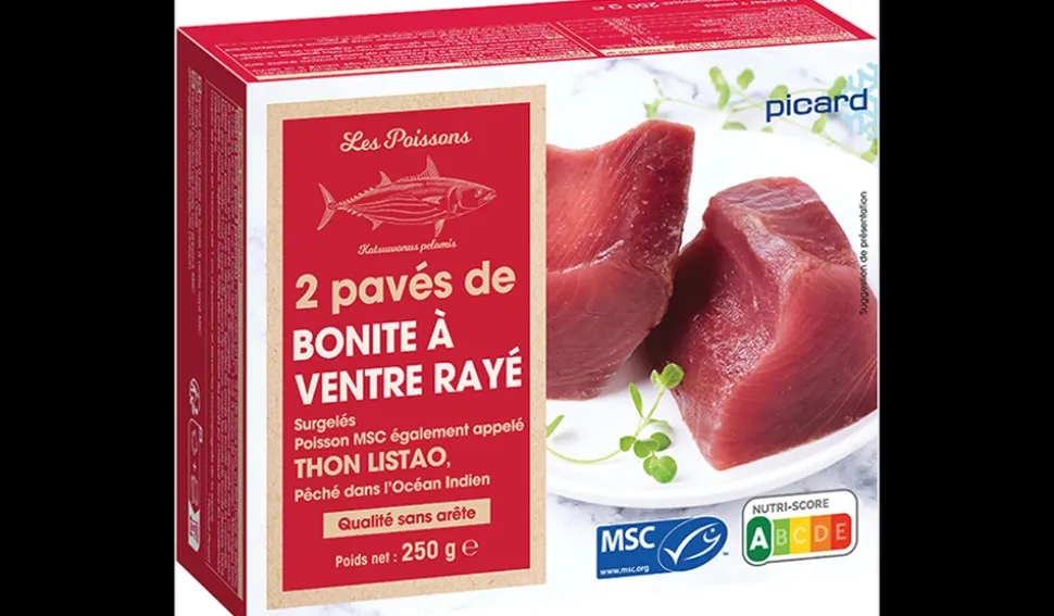 2 pavés de bonite à ventre rayé MSC