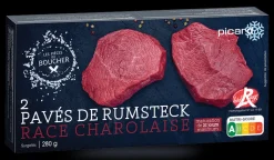2 pavés de rumsteck Label Rouge