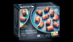 12 pruneaux au lard fumé