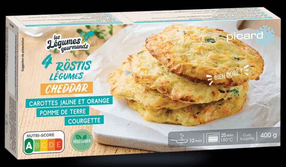 4 röstis de légumes et cheddar