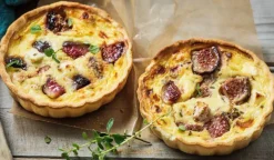 2 tartes figue, chèvre, romarin