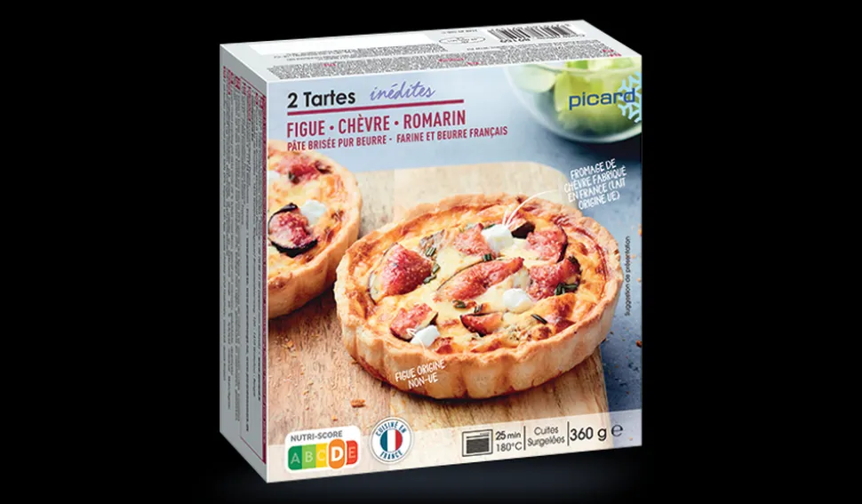 2 tartes figue, chèvre, romarin