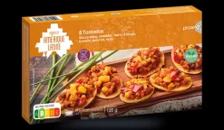 8 tostadas sce salsa,cheddar,haricot rouge,tomate