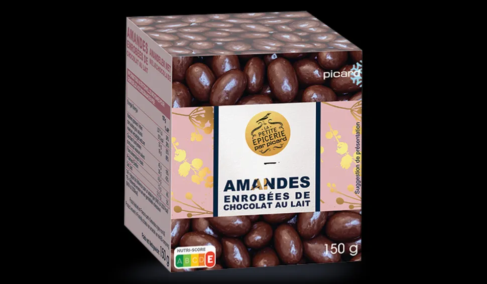 Amandes enrobées de chocolat au lait