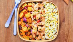 Butternut grillée et oignons rouges cuisinés