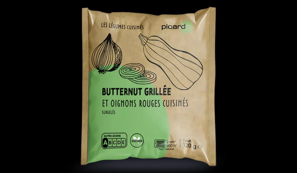Butternut grillée et oignons rouges cuisinés