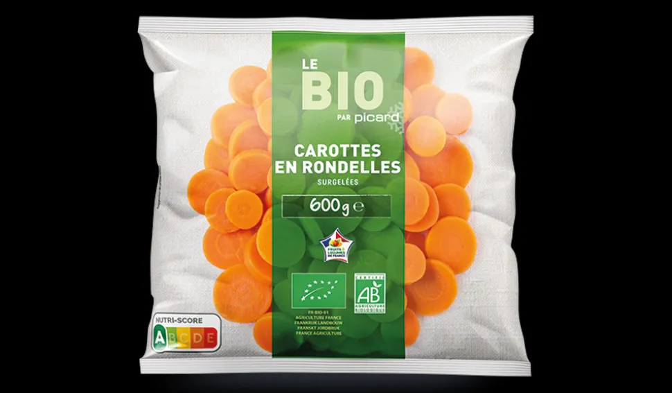 Carottes en rondelles bio, France