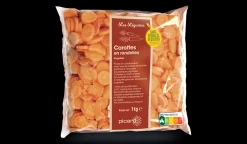 Carottes en rondelles sans résidu de pesticides