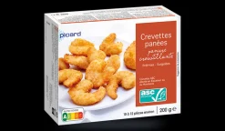 Crevettes panées, 10 à 12 pièces, élevées Equateur