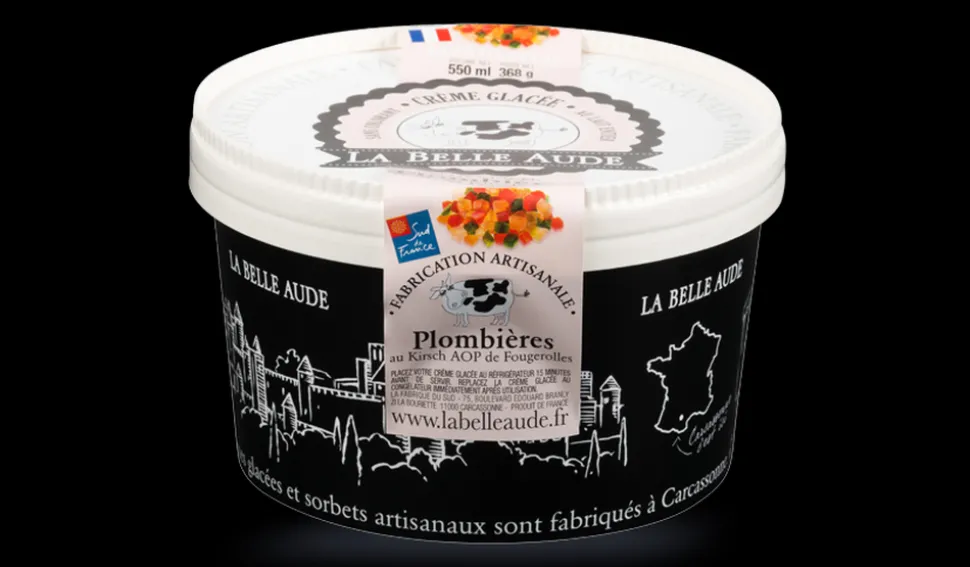 Crème glacée plombières, La Belle Aude