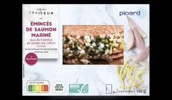 Emincés saumon mariné aux échalotes, zestes citron