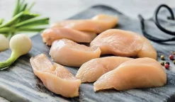 Filets de poulet découpés, origine France