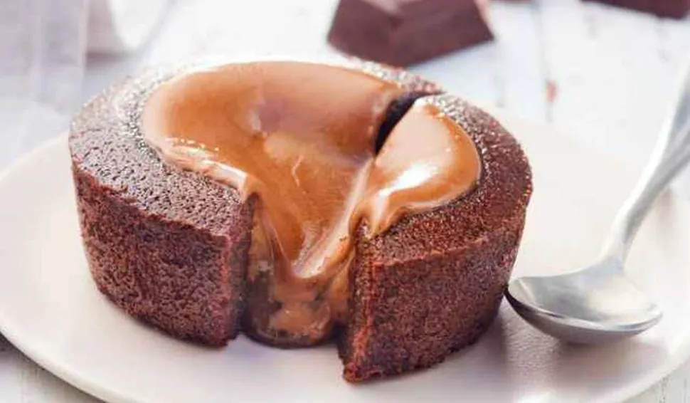 Fondant au chocolat et praliné noisette, 1 part