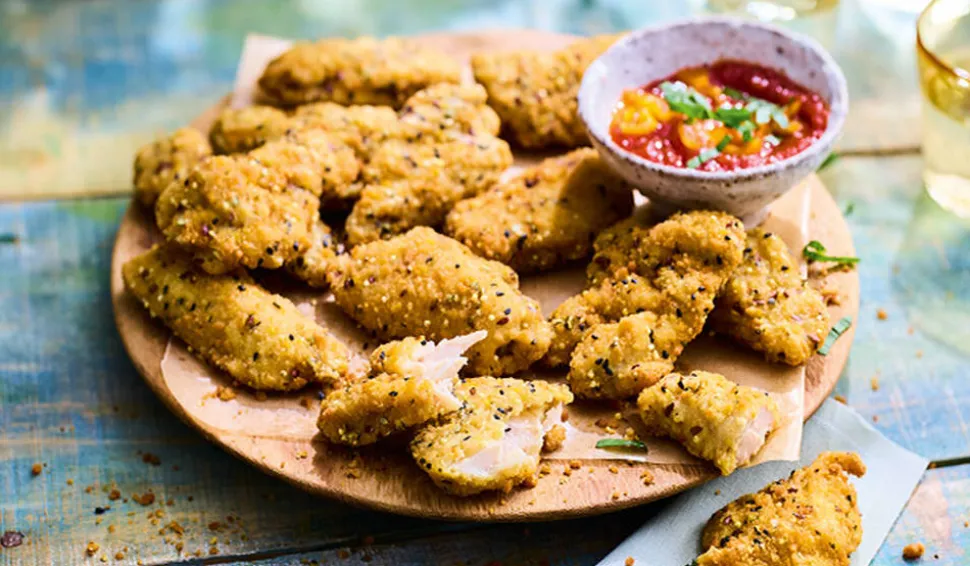 Hauts de cuisses de poulet,panure multi-grains