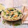 Linguine au saumon et aux épinards, sauce citron basilic