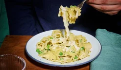 Mafaldine al limone, pâtes, sauce au citron