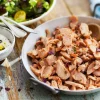 Émincés de poulet rôtis, cuits