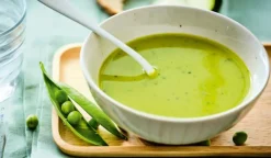 Mini so soupe petit pois, courgette, coco, curry