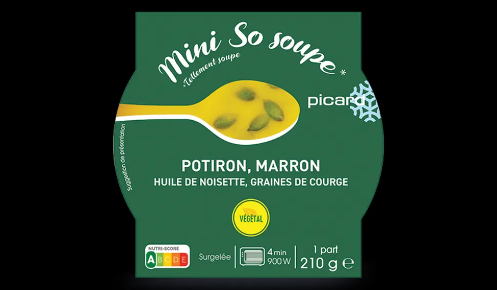Mini so soupe potiron, marron, huile de noisette