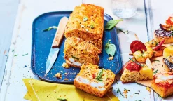 Mini-cake chèvre tomate courgette (à trancher)