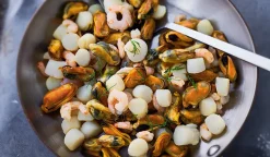 Mélange de moules, crevettes nordiques, Saint-Jacques MSC*
