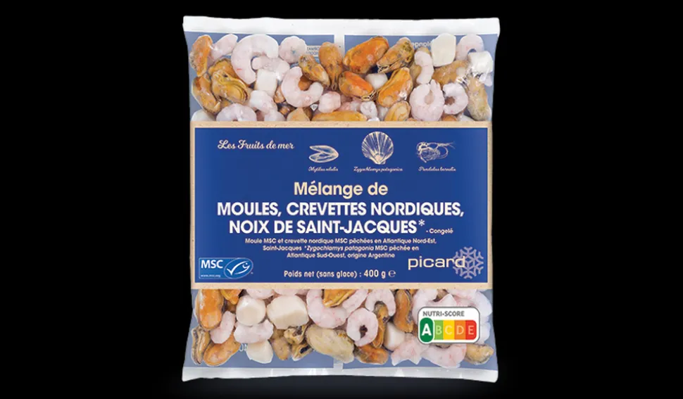 Mélange de moules, crevettes nordiques, Saint-Jacques MSC*