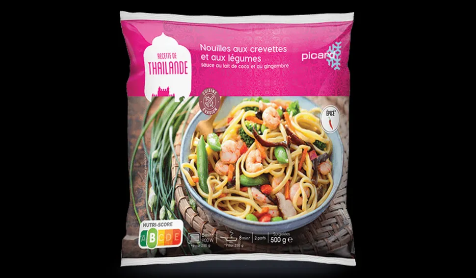 Nouilles aux crevettes et aux légumes