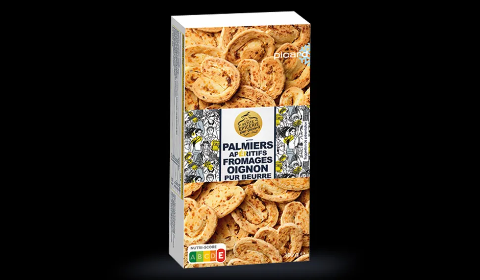 Palmiers apéritifs fromage-oignon
