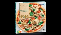 Pizza tomate, poulet, artichaut