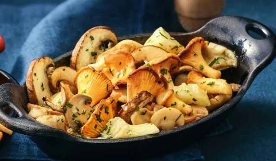 Poêlée de champignons cuisinés bio
