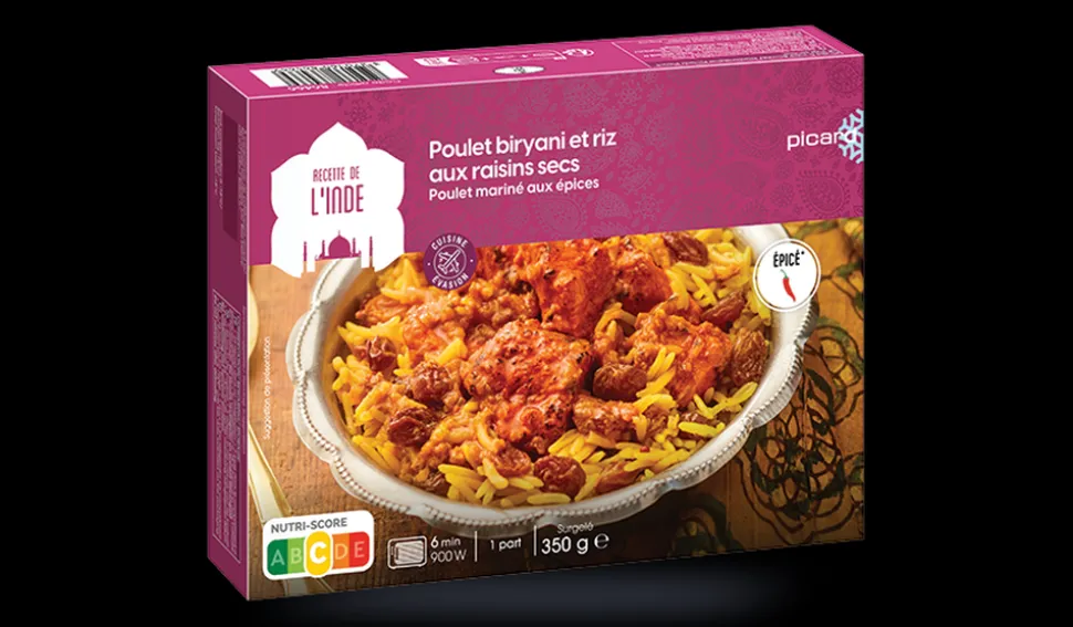 Poulet biryani riz aux raisins secs