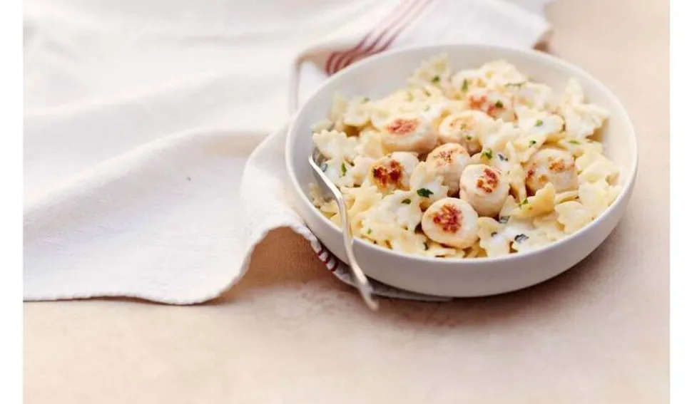 Poulet et mini-farfalles sauce aux 3 fromages