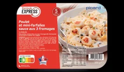 Poulet et mini-farfalles sauce aux 3 fromages