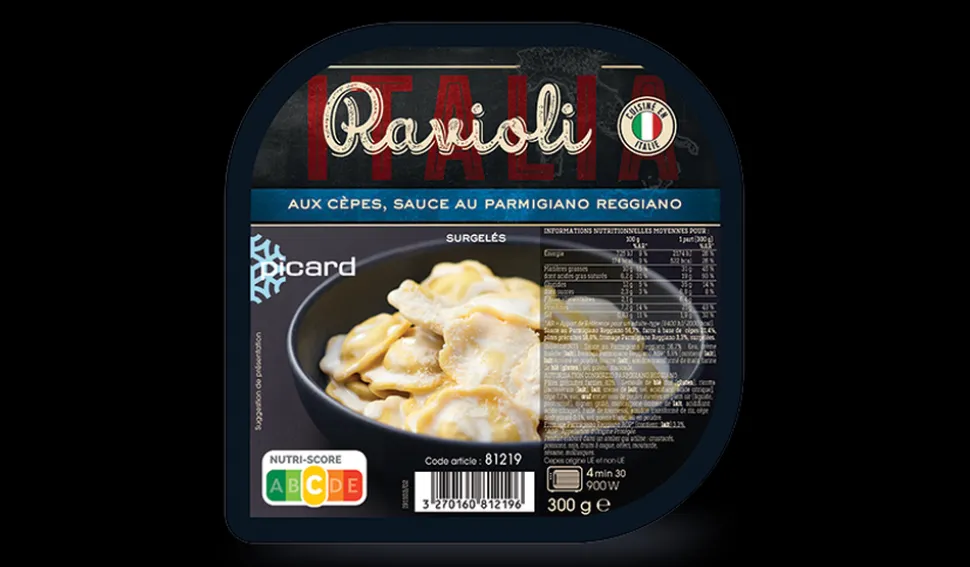 Ravioli aux cèpes sauce au parmesan