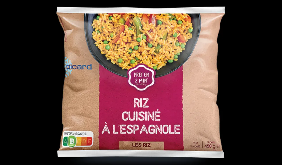Riz cuisiné à l'espagnole (poivrons, petits pois)
